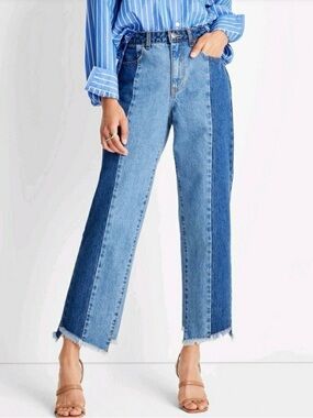 Kahlana Barfield Brown x Target Future Collective Straight Ankle Jeans Size 10